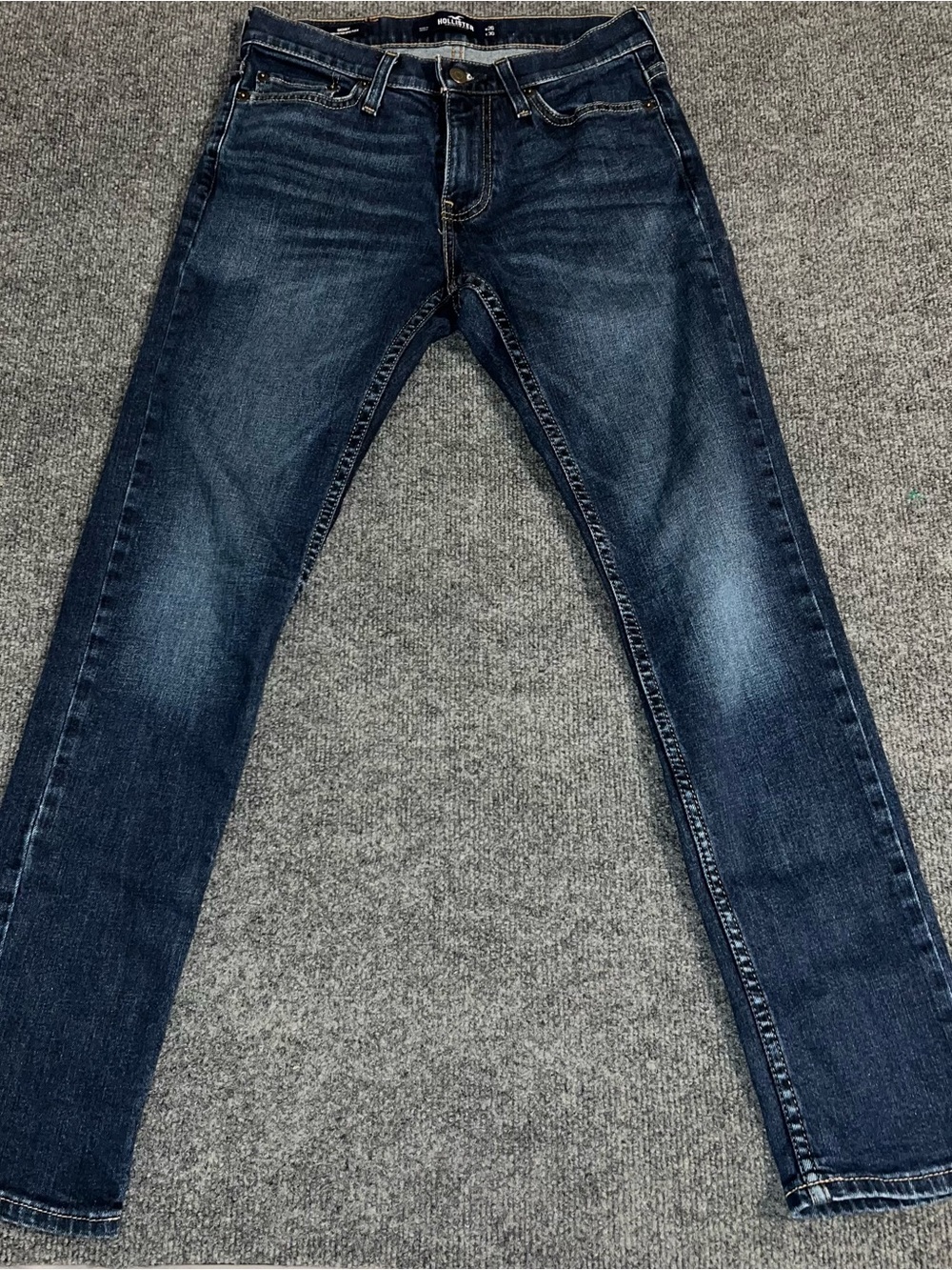 Hollister Men's Slim Straight Dark Wash Jeans